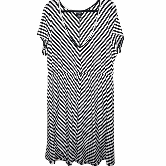 torrid Dresses & Skirts - Torrid Black/White Striped Dress Size 3